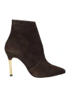 Andrea Pinto Woman Ankle Boots Dark Brown Size 9 Leather