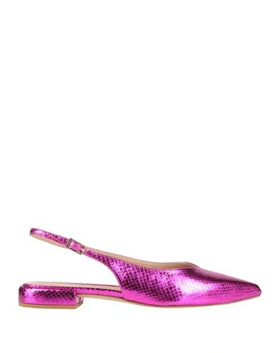 Andrea Pinto Woman Ballet Flats Fuchsia Size 6 Leather In Pink