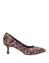 Andrea Pinto Woman Pumps Antique Rose Size 6 Textile Fibers In Pink