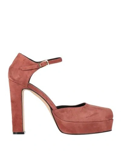 Andrea Pinto Woman Pumps Brick Size 8 Leather In Red