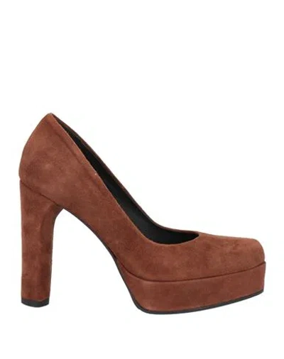 Andrea Pinto Woman Pumps Chocolate Brown Size 5 Soft Leather