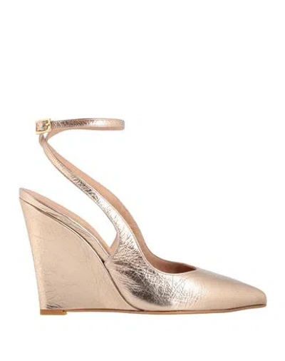 Andrea Pinto Woman Pumps Platinum Size 8 Leather In Grey