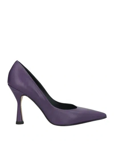 Andrea Pinto Woman Pumps Purple Size 8 Leather