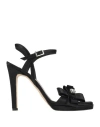 Andrea Pinto Woman Sandals Black Size 6 Textile Fibers