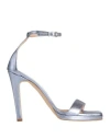 Andrea Pinto Woman Sandals Pastel Blue Size 8 Leather In Blue
