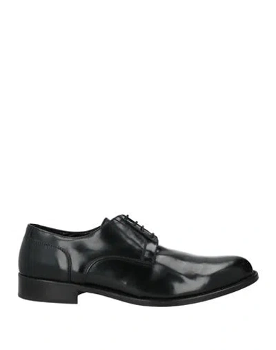 Andrea Piras Man Lace-up Shoes Black Size 7 Leather