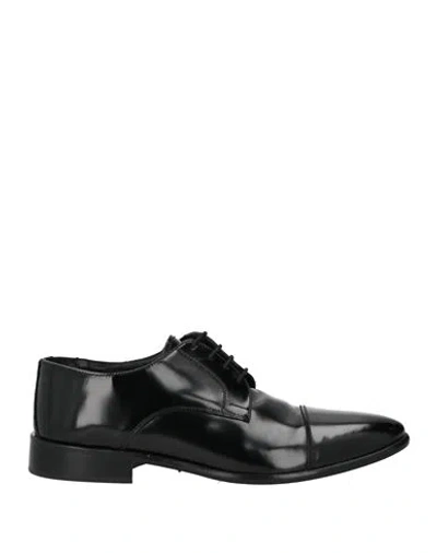 Andrea Piras Man Lace-up Shoes Black Size 8.5 Leather