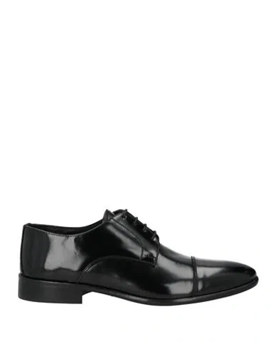 Andrea Piras Man Lace-up Shoes Black Size 9 Leather