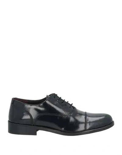Andrea Piras Man Lace-up Shoes Black Size 9 Leather