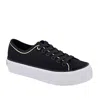 Shop Andrea Platform Canvas Sneakers In Black