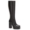 Andrea Platform Tall Riding Boots In Black