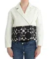 Andrea Pompilio Colour-block Leather Jacket In Neutral