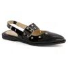 Andrea Slingback Flats Wide Buckle In Black