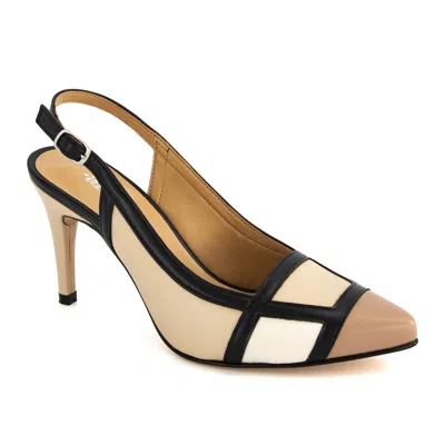 Andrea Slingback Heels In Beige