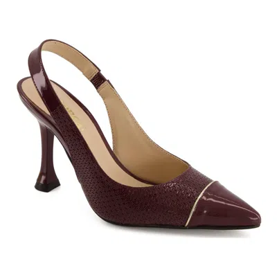 Andrea Stiletto Slingback Pumps In Burgundy