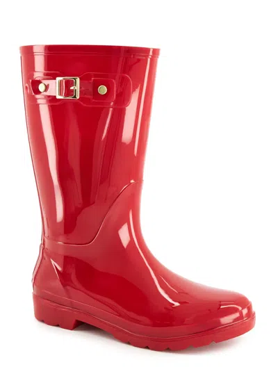 Andrea Tall Rainy Boots Fashion In Red