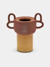 Andrea Tsang Vessel 014 Stoneware Vase (9.5in/24cm) In Brown