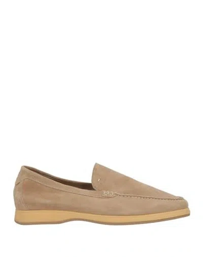 Andrea Ventura Firenze Aquariva Man Loafers Beige Size 9 Leather In Brown