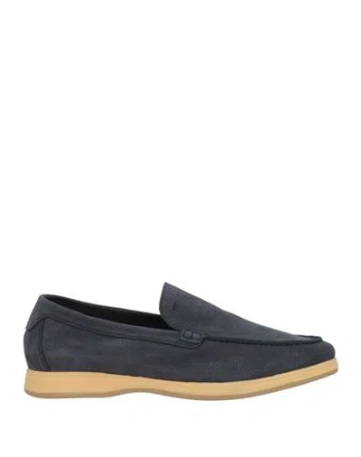Andrea Ventura Firenze Aquariva Man Loafers Navy Size 11 Leather In Blue