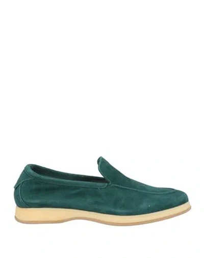 Andrea Ventura Firenze For Mike Shay Woman Loafers Dark Green Size 8 Leather