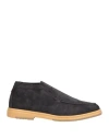 Andrea Ventura Firenze Man Ankle Boots Charcoal Size 12 Leather In Gray