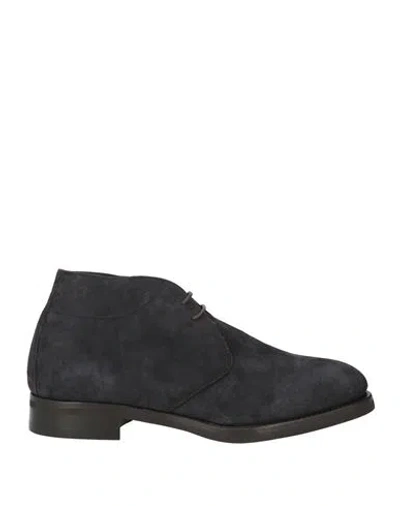 Andrea Ventura Firenze Man Ankle Boots Charcoal Size 9 Leather In Grey