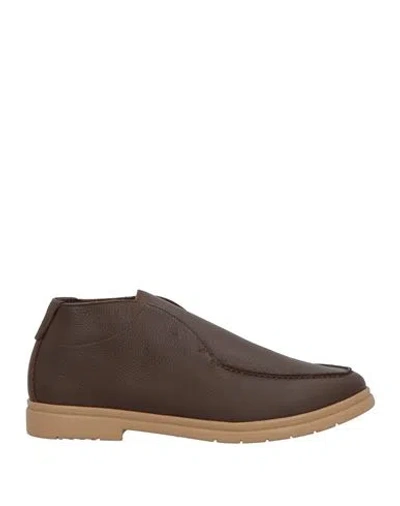 Andrea Ventura Firenze Man Ankle Boots Dark Brown Size 9 Leather