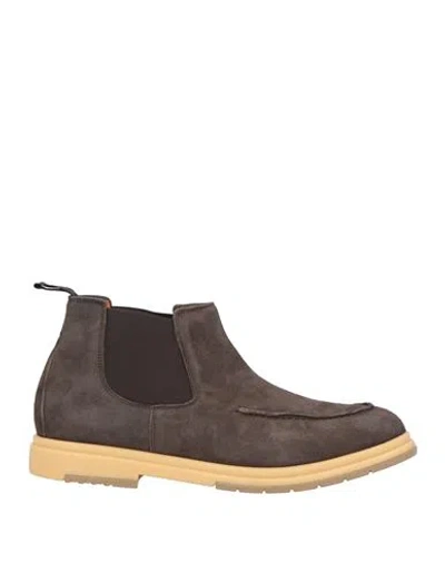 Andrea Ventura Firenze Man Ankle Boots Dark Brown Size 9 Leather