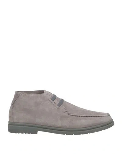 Andrea Ventura Firenze Man Ankle Boots Grey Size 7 Leather