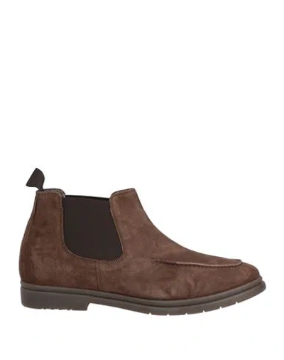 Andrea Ventura Firenze Man Ankle Boots Light Brown Size 12 Soft Leather In Beige