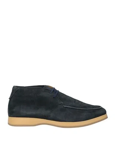Andrea Ventura Firenze Man Ankle Boots Midnight Blue Size 9 Leather