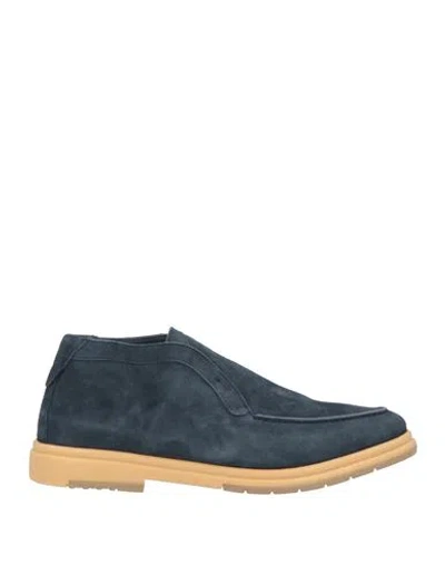 Andrea Ventura Firenze Man Ankle Boots Navy Blue Size 9 Leather