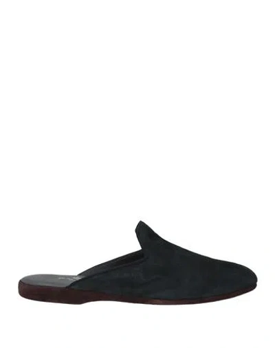 Andrea Ventura Firenze Man House Slipper Midnight Blue Size 9 Leather