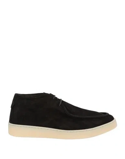Andrea Ventura Firenze Man Lace-up Shoes Black Size 8.5 Leather