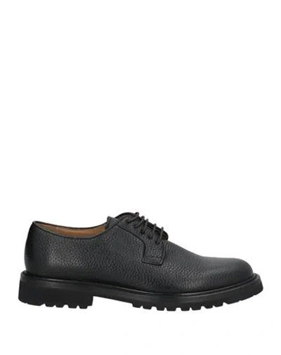 Andrea Ventura Firenze Man Lace-up Shoes Black Size 9 Leather