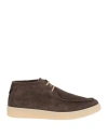 Andrea Ventura Firenze Man Lace-up Shoes Dark Brown Size 9 Leather