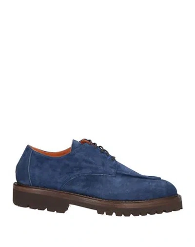 Andrea Ventura Firenze Man Lace-up Shoes Navy Size 9 Leather