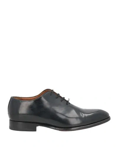 Andrea Ventura Firenze Man Lace-up Shoes Black Size 8.5 Calfskin