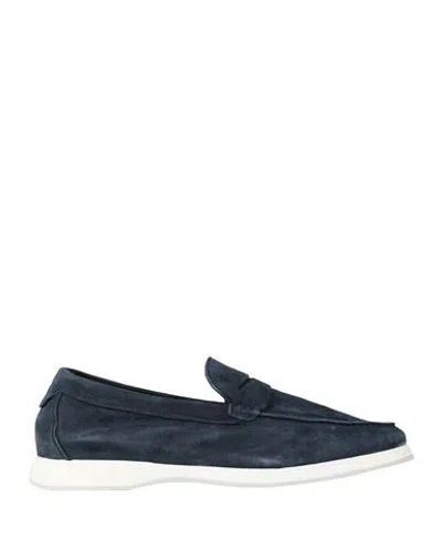 Andrea Ventura Firenze Man Loafers Slate Blue Size 12 Soft Leather