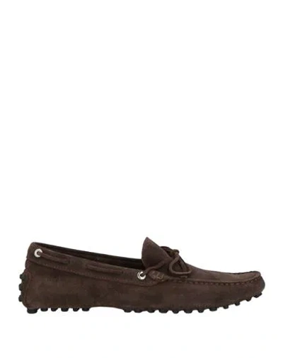 Andrea Ventura Firenze Man Loafers Dark Brown Size 8 Leather