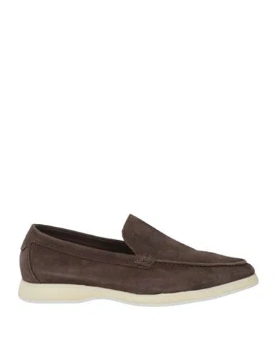 Andrea Ventura Firenze Man Loafers Dark Brown Size 8 Leather