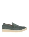Andrea Ventura Firenze Man Loafers Deep Teal Size 9 Leather In Green