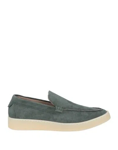 Andrea Ventura Firenze Man Loafers Deep Teal Size 9 Leather In Green
