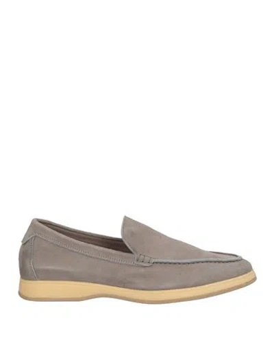 Andrea Ventura Firenze Man Loafers Grey Size 8 Leather