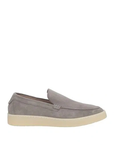 Andrea Ventura Firenze Man Loafers Light Grey Size 9 Leather