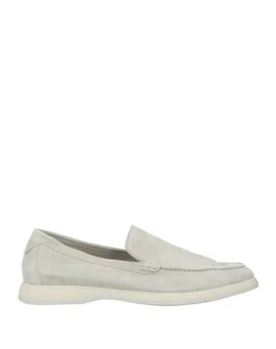 Andrea Ventura Firenze Man Loafers Light Grey Size 9 Leather In Gray