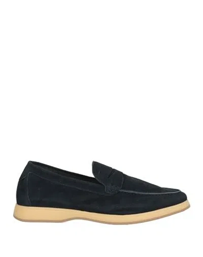 Andrea Ventura Firenze Man Loafers Midnight Blue Size 7.5 Leather