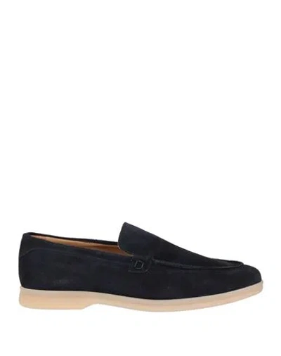 Andrea Ventura Firenze Man Loafers Midnight Blue Size 9 Leather In Multi