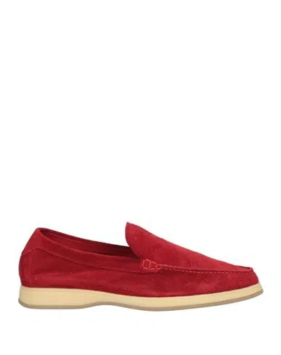Andrea Ventura Firenze Man Loafers Red Size 8 Leather