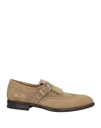 Andrea Ventura Firenze Man Loafers Sand Size 9 Leather In Beige